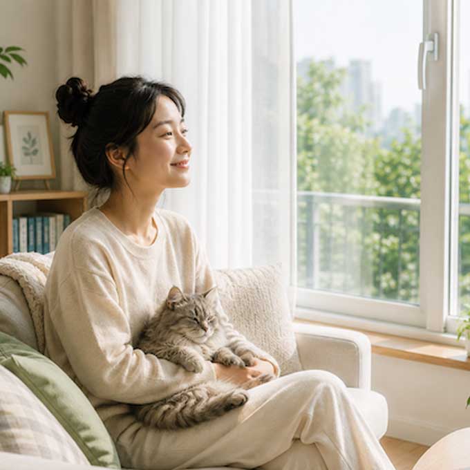 미세먼지 심한 날 고양이 집사 실내 관리법은? 환기 · 공기청정기 · 돌돌이만이 살길
