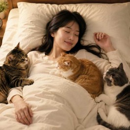 집사가 잠들기 전 또는 깰 때, 꼭 고양이가 곁에 있어주는 이유 4